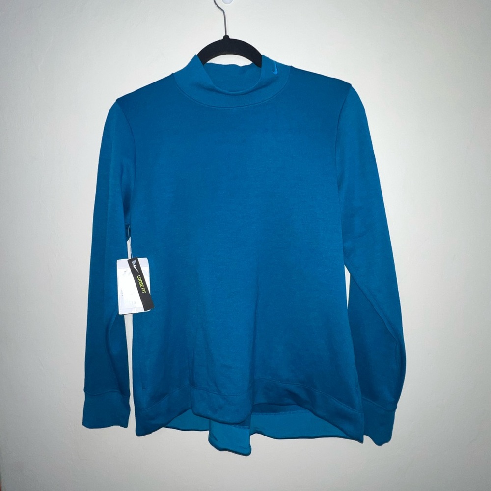 Nike Golf Pullover Jacket Blue UV40 Zip Dri Fit Woman's Loose Fit